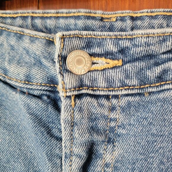 Old Navy Women 16 Tall Jeans O.G. Loose High Rise Medium Wash Distressed Denim - Picture 4 of 10